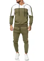 Mens Tracksuit Jogging Suit Side Stripe Hoodies Set Man Fleece Hoodies and pants Male Work Out Clothes Jogger Set Gym Clothing