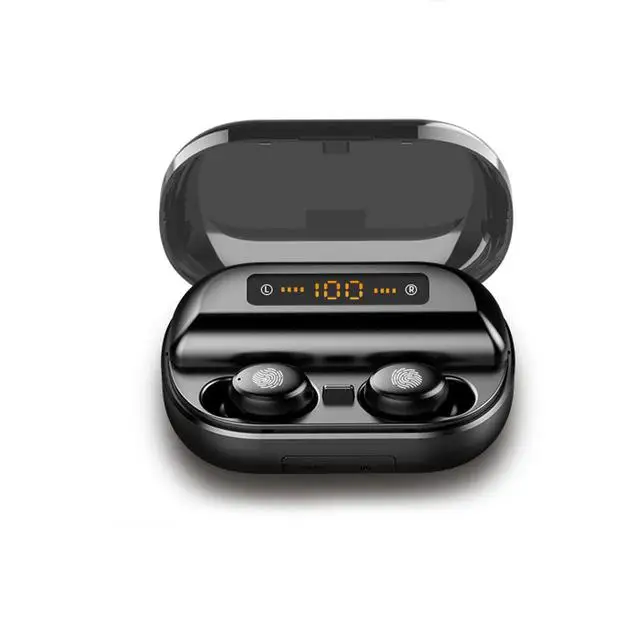 Acekool V11 TWS 5,0 Bluetooth 9D стерео наушники с 4000 мАч power Bank беспроводные наушники IPX7 водонепроницаемые спортивные наушники r20 - Цвет: Черный