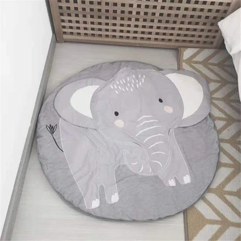 

Round Carpet Play Mat Children Crawling Mat Children Toddler Bedroom Elephant