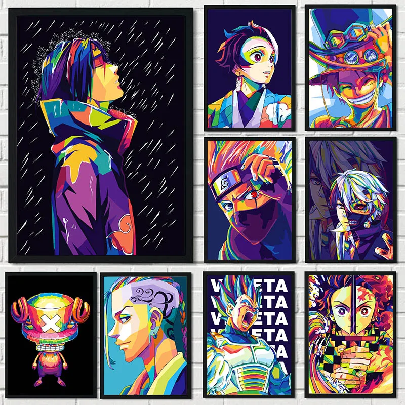Новинка 2021 японское аниме Wpap Pop художественные плакаты и принты Naruto One Piece