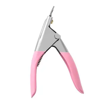 

1 Pink Manicure Nail Scissors Professional Stainless Steel Pedicure Nails Scissor Extra Sharp Toenail Cutter