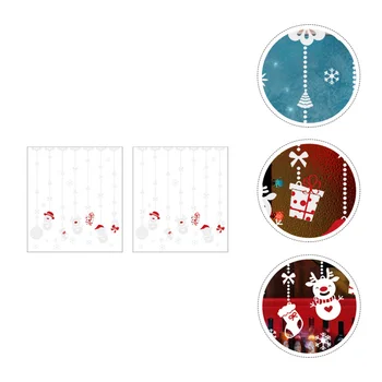 

8 Sheets Christmas Window Stickers Snowman Elk Festive Christmas Decals for Hotel