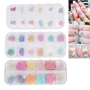 

3pcs Nail Stickers Dried Nail Flower Natural Manicure Tool DIY Nail Art Decoration Accessories Nails Accessoires 36 Colors
