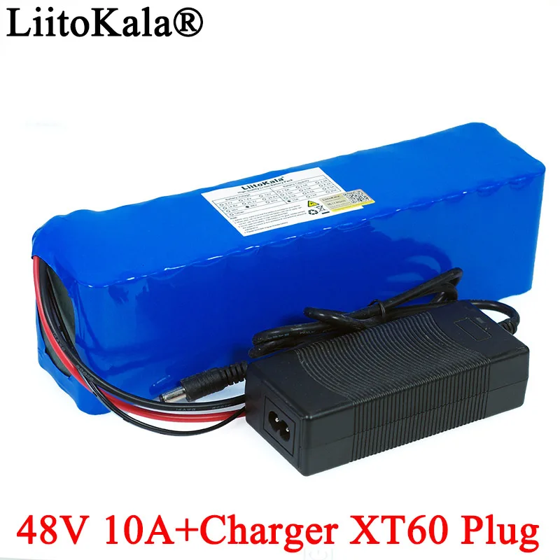 

LiitoKala E-bike battery 48v 10ah 18650 li-ion battery pack bike conversion kit 1000w XT60 plug + 54.6v 2A Charger