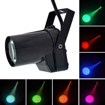 

Mini Portable 5W RGB Colorful LED Beam Spotlight Christmas Disco Backlight Spot Light KTV DJ Party Projector Stage Effext Light