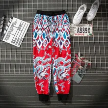 Знаменитости тренировки Штаны Для мужчин на талии; впитывает пот и Штаны Повседневное длинные штаны Для мужчин Фитнес джоггеры Бодибилдинг Брюки