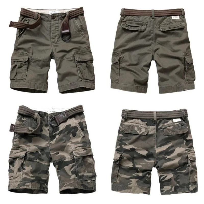Men's Outdoor Shorts Durable Breathable Multi-pocket Workwear Hiking Shorts No Waistband Sport Shorts