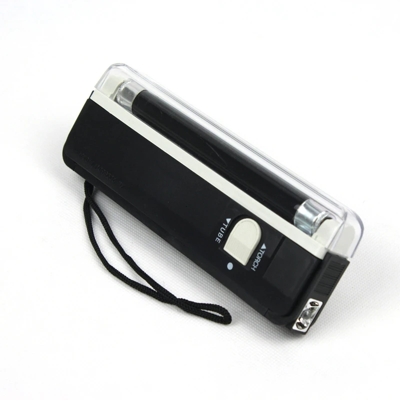 

2 in 1 portable UV lamp fake money detector hand-held LED flashlight counterfeit currency detector counterfeit currency bill sec