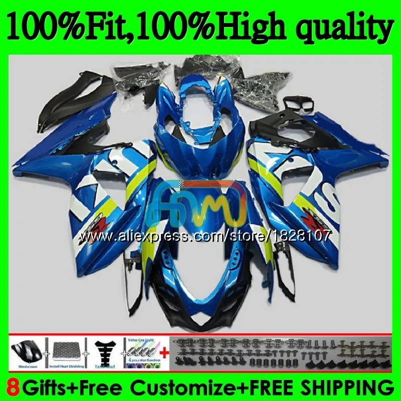 K9 для SUZUKI GSXR-1000 GSXR 1000 09, 10, 11, 12, 13, 15 и 16 44BS. 17 GSXR1000 2009 2010 2011 2012 фабрики синий обтекатель