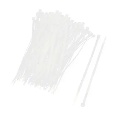 

100Pcs Toothed Grip Packing String Fastener Wire Zip Cable Tie White 4.4x180mm