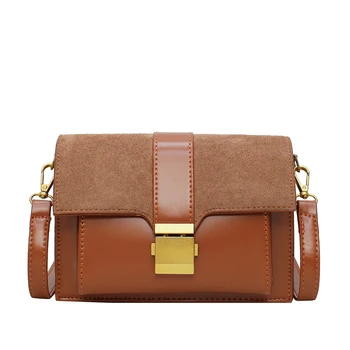 

Crossbody Bags Handbag Women Shoulder Messenger Bag Luxury PU Leather Metal Button Cover Vintage Lady High Quality