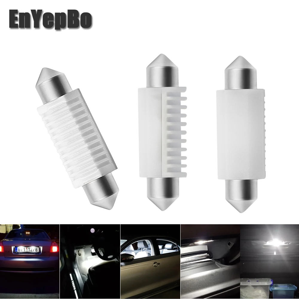 Bombilla LED Para Matrícula De Coche, Lámpara C5W De 36mm, 12V, 2