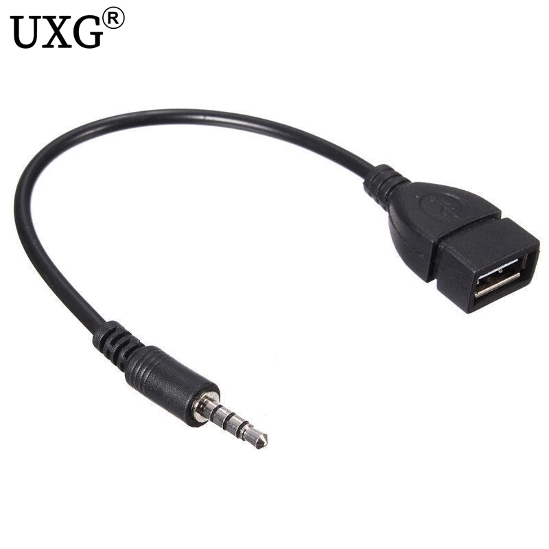 

3.5mm Male to USB 2.0 Female Converter AUX Audio Cable 0.2m 20CM