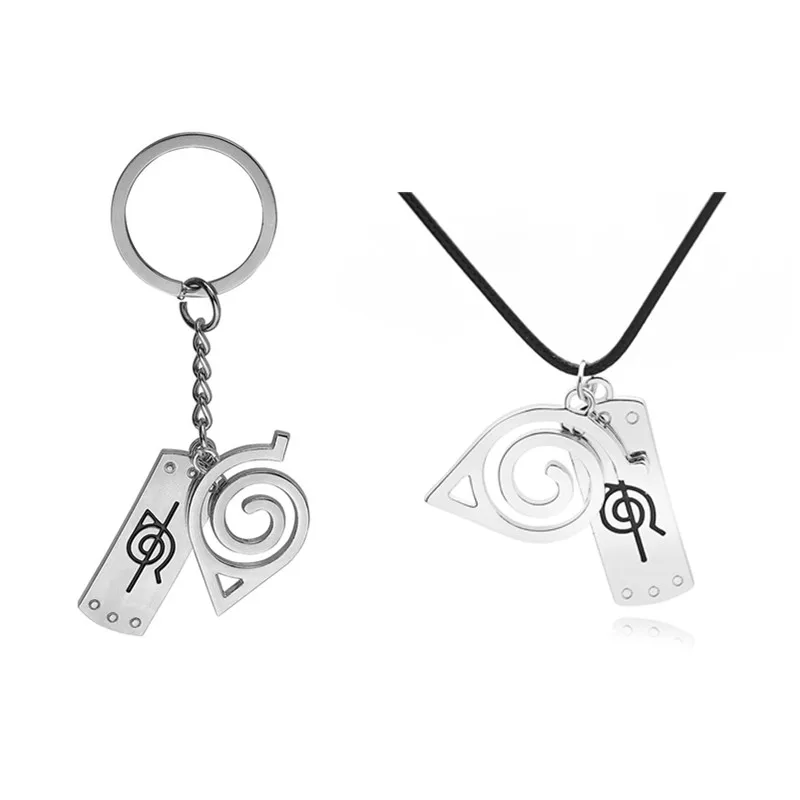 20PCS/LOT Anime One Piece NARUT Logo Key Chains Muye Rebellion Sign Double Keychain Pendant Keyring Accessories Wholesale | Украшения и