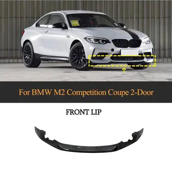 

Car Front Bumper Lip Spoiler Splitters for BMW F87 M2 Competition M2C 2018 2019 2020 Front Bumper Lip Spoiler Chin Carbon Fiber