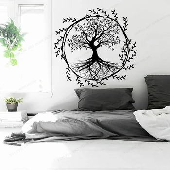 

Tree Life Family Branch Rings Wall Decal Home decor Wall Paper Art viny removable Sticker Bedroom Wall Mural WU236