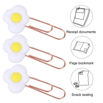 

8PCS Home Use Creative Korean Ins Style Cartoon Pattern Binding Pin Note Clip Paper Clip for Office Home