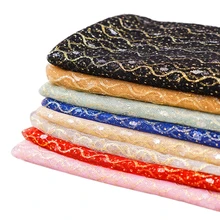 Сари ткань индийская блестящая Сетка кружевная ткань для шитья платья и танцевального костюма Рождественское украшение 90*150 см/шт tj04263