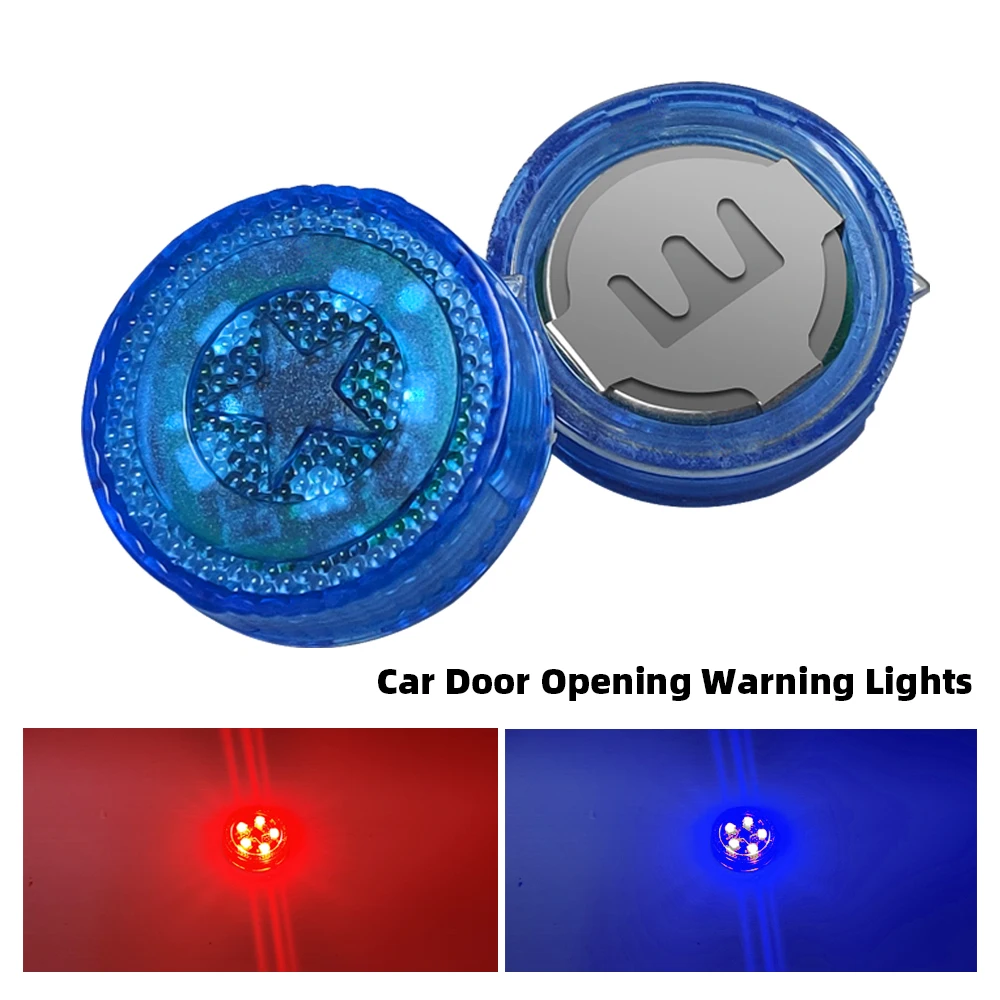 

Red Blue Car Signal Light 5 LED Car Door Opening Warning Lights Wireless Anti-Collision Flash Indication Light Flashing Lamps