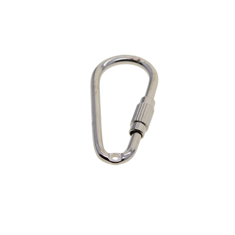 

10 X Screw Carabiner D Small Locking Screw-type Steel Strong Marine Kit Set