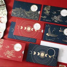 Carte de noël Vintage en papier Kraft, pour Thanksgiving, faite à la main, cerf, élan, bonhomme de neige, cartes de vœux avec enveloppes, 10 pièces 