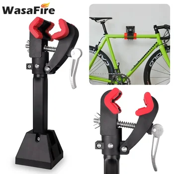 

Heavy Duty Wall Mount Bike Tools Clamp Work Bracket Holder Stand 20KG Load For Bicycle Storage Mechanical Repair MTB Road Bike