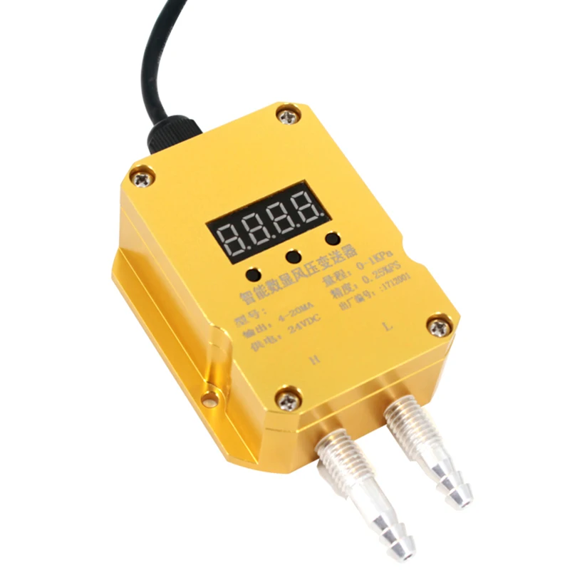 

Wind Pressure Transmitter Differential Pressure Sensor Output 4-20Ma Fan Positive and Negative Pressure Pipeline Furnace