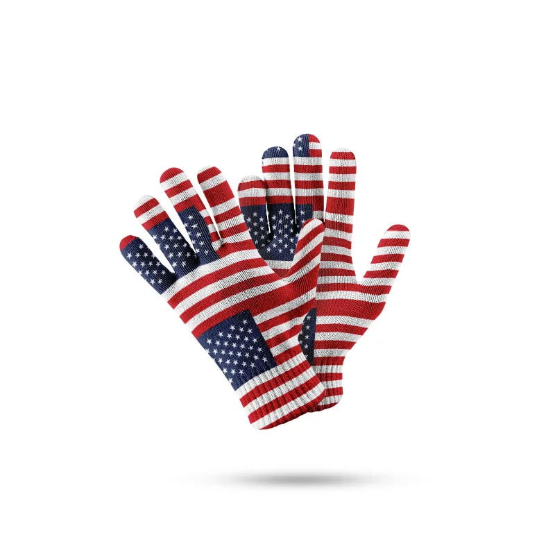 Fashion American Spain Flag Mittens For womne Unisex 3D Print Touch Screen Casual Gloves Funny Riding Garden Work Female Gloves