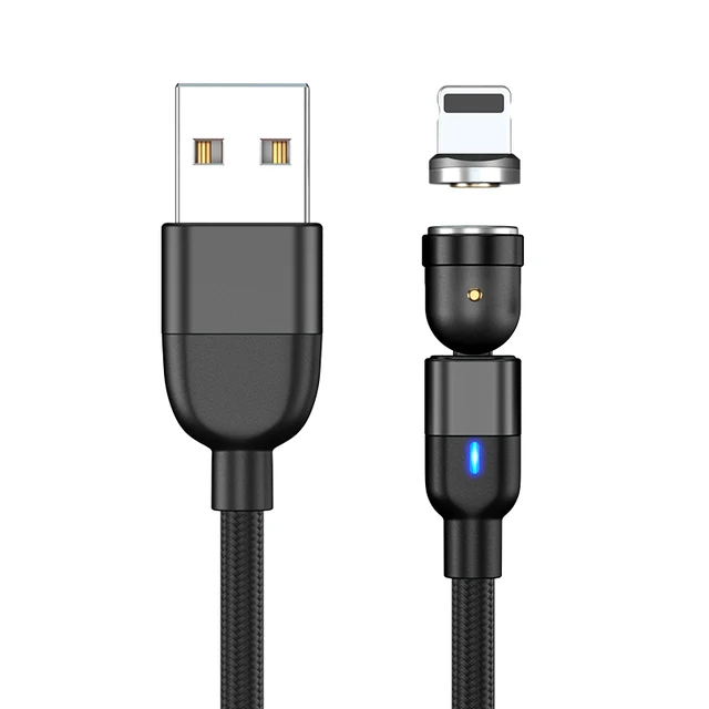 AUFU 2m 3m Magnetic Cable USB Type C For Huawei P20 P30 pro Usb C Cable Micro 3A Fast Charging Magnet Charger Data Transfer 1m Black for iPhone
