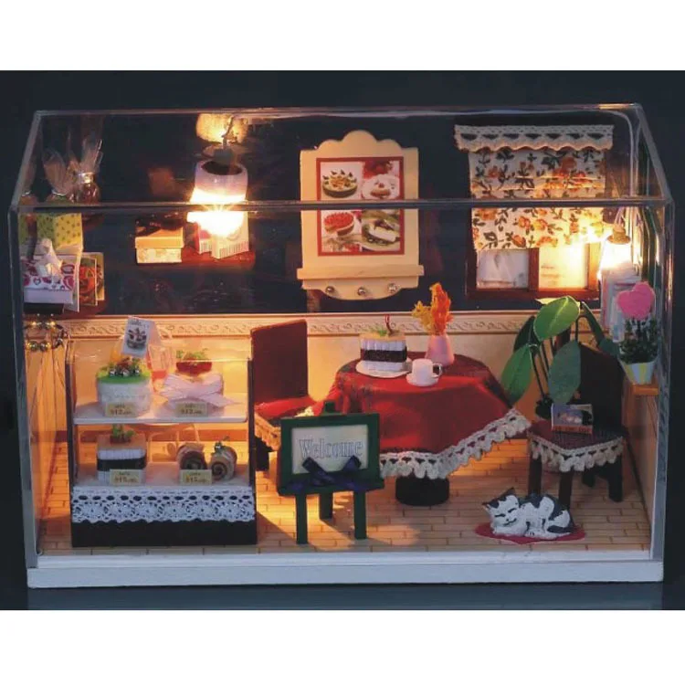 

Romantic Encounter DIY Mini Cabin Creative Wooden Assembled Model Creative Valentine's Day Gift