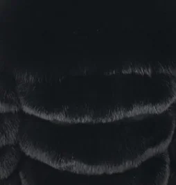 Black Модная шуба из натурального Лисьего меха для женщин с О-образным вырезом из натурального меха голубой лисы, женская меховая куртка, роскошное зимнее пальто - Цвет: Black