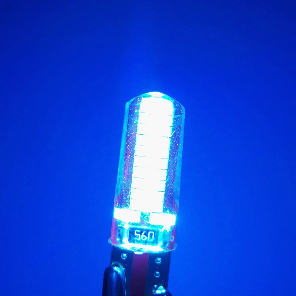 ECAHAYAKU, 1 шт., белый, красный, синий, Canbus, без ошибок, T10 4014, 24SMD, светодиодный светильник на танкетке, декоративный светильник для номерного знака - Испускаемый цвет: Ice-Blue