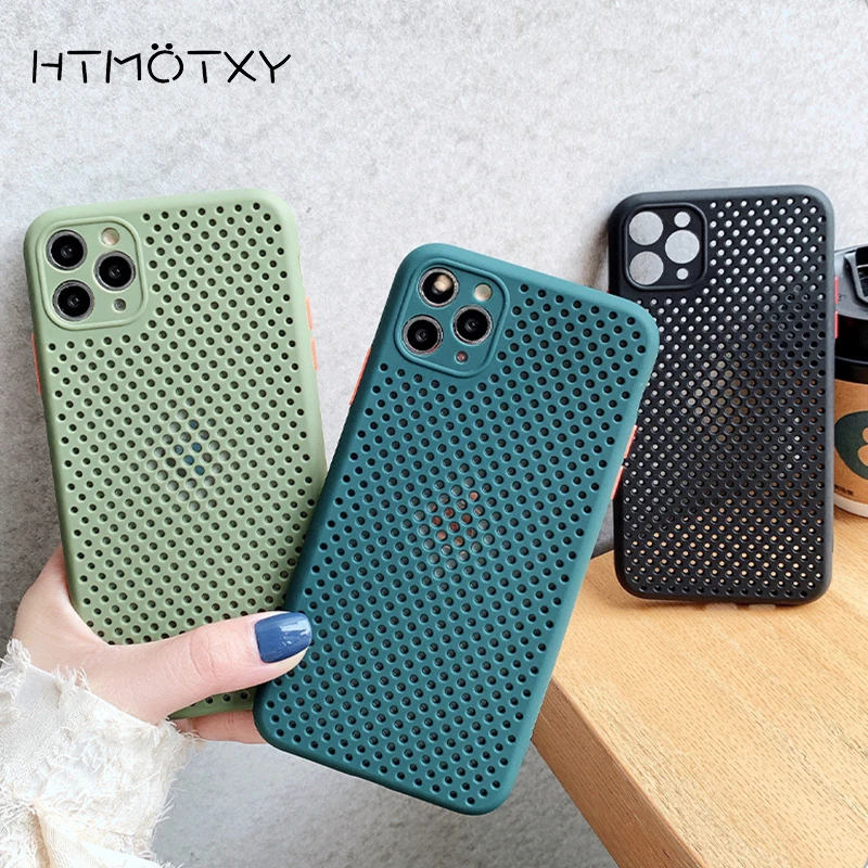 

Luxury For iphone XR Case Heat Dissipation Soft Silicone Phone Cover For iphone 11 Pro Max SE 2020 X XS Max 8 7 6 6S Plus Cases