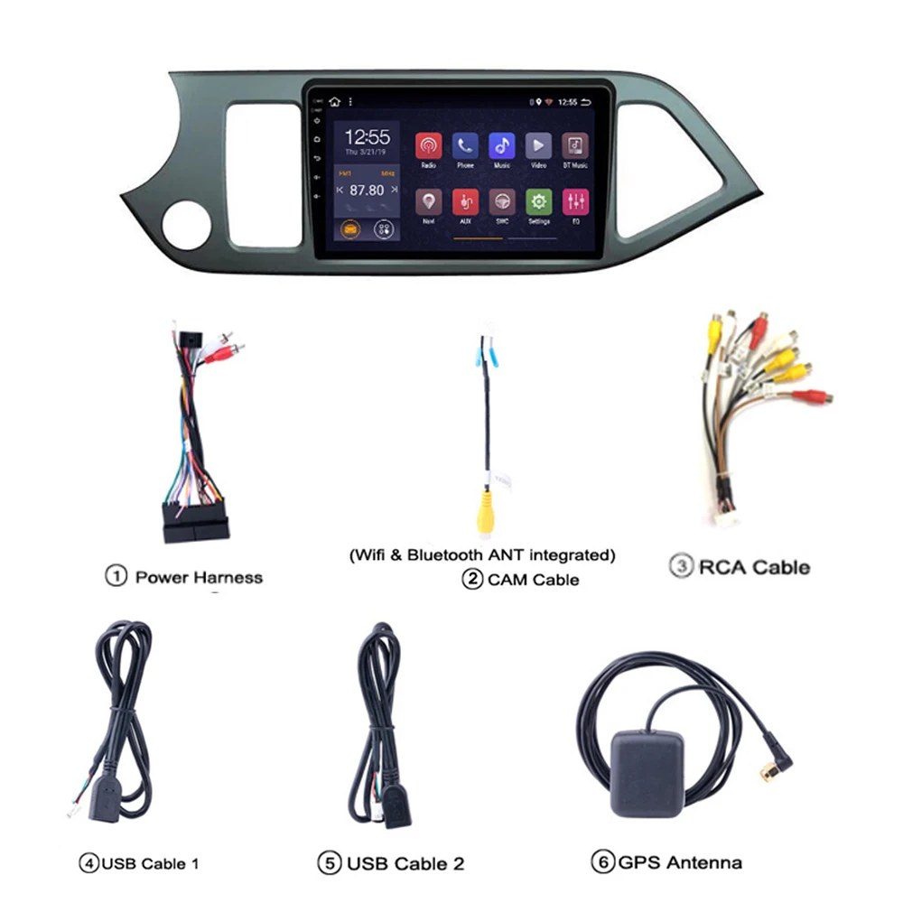 2G ram 32G rom автомобильный dvd плеер для KIA Morning Picanto 2011 2015 9 &quotAndroid 8 1 мультимедийная