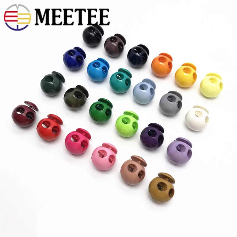 Meetee 50 шт. 18x21мм пластиковая нейлоновая пробка шнур шляпа замок конец пружины