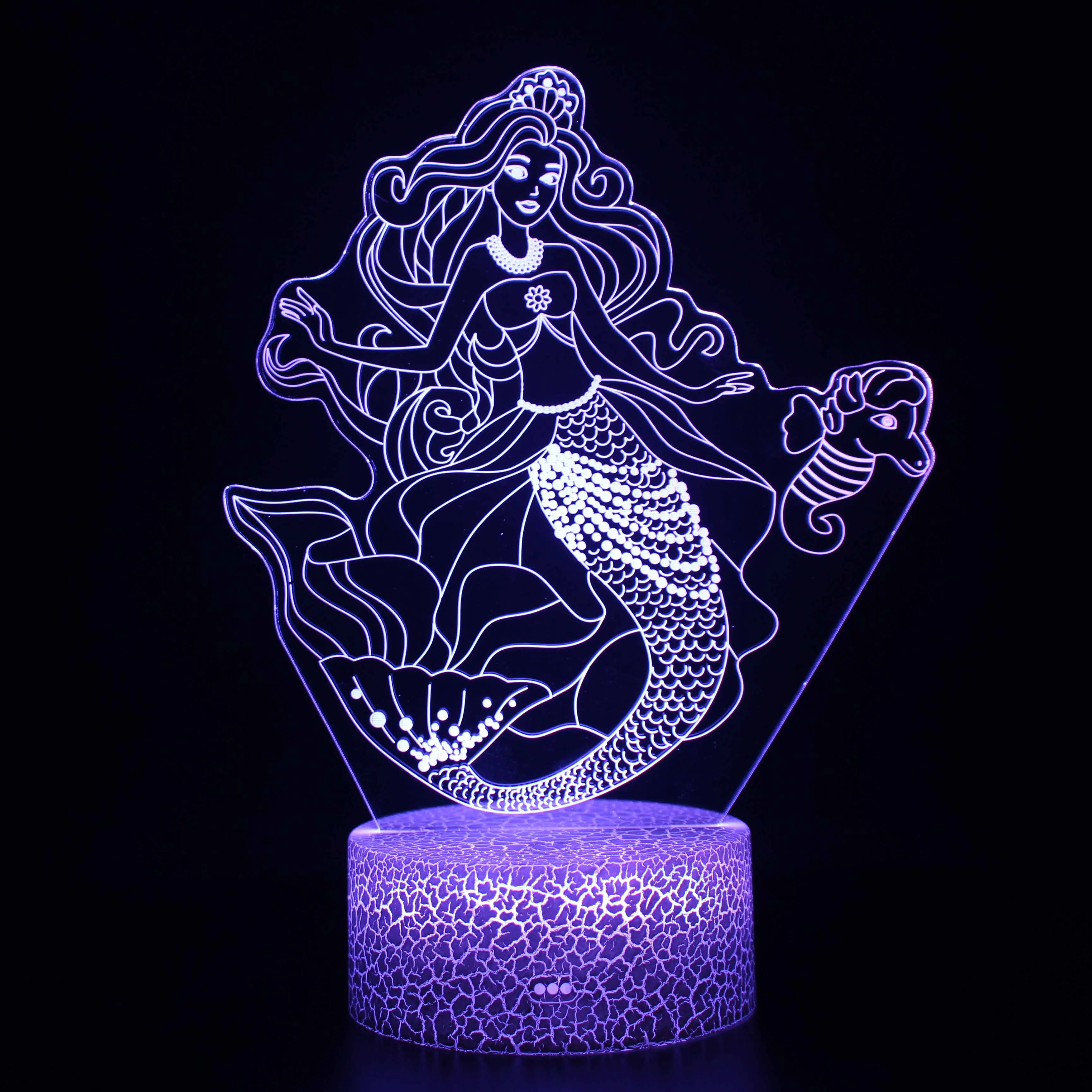 cool night lights 3D Mermaid Beauty Figure Night Lamp Room Decor RGB Light Christmas Birthday Gift For Kids Bedroom Decoration USB Fancy Lighting decorative night lights Night Lights