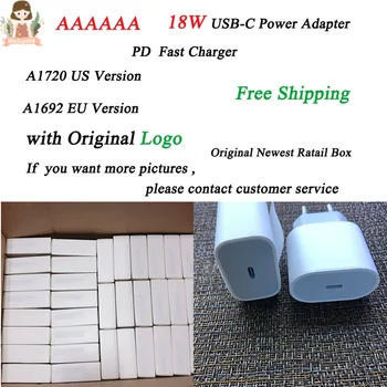 

10pcs Original 18W Fast Charging PD Charger for iP 11pro max Max Pro Genuine USB Type C cable EU US Travel Power Adapte