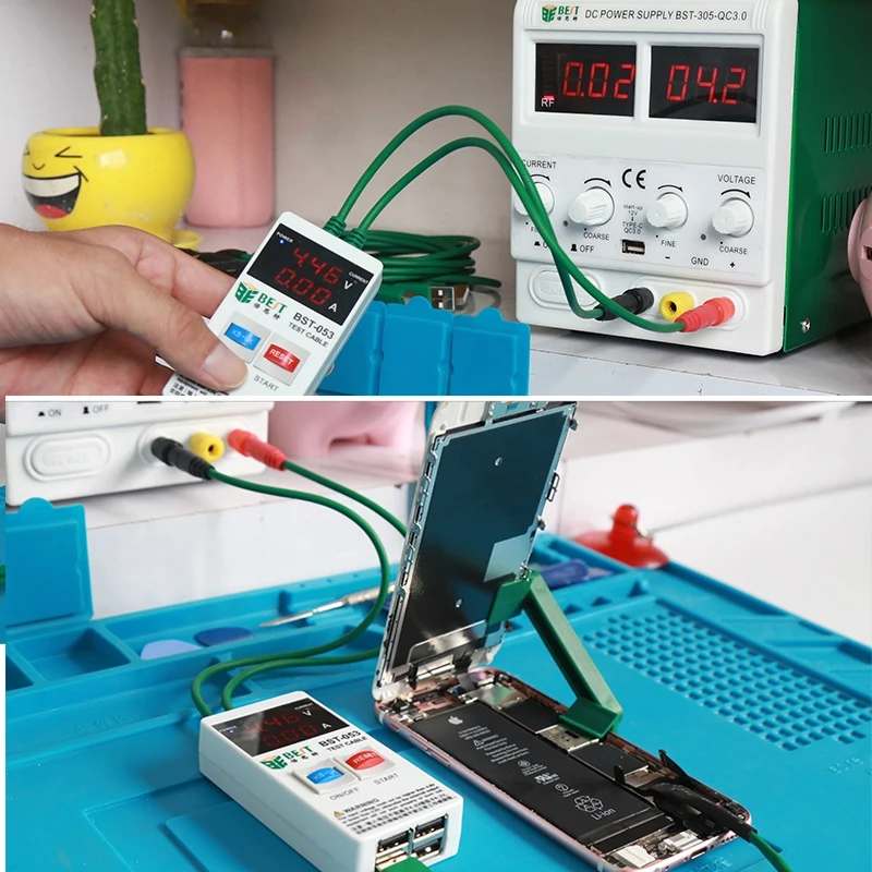 Лучший-053 DC кабель для тестирования тока телефона с выходом 4USB для включения питания и просмотра телефона