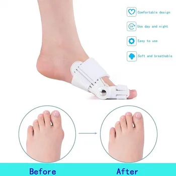 

1Pair=2Pcs Bunion Protector Feet Care Orthotics Pedicure Tool Hallux Valgus Corrector Orthopedic Adjuster Bunion Foot Massager