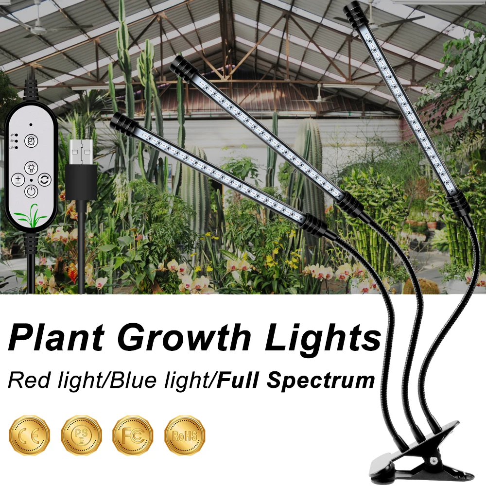 

LED Grow Light LED Plant Growth Lamp Greenhouse DC 5V LED Full Spectrum Plantas Lamp Kweeklampen Vegetable Flower Plant Tent Box