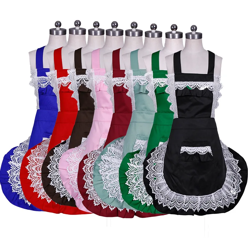 

2019 New Anime Maid Wear Back Skirt Skirt Maid Lace Dress Cosplay Costume Halloween Big Code Festival Maid to Play Apron Dress