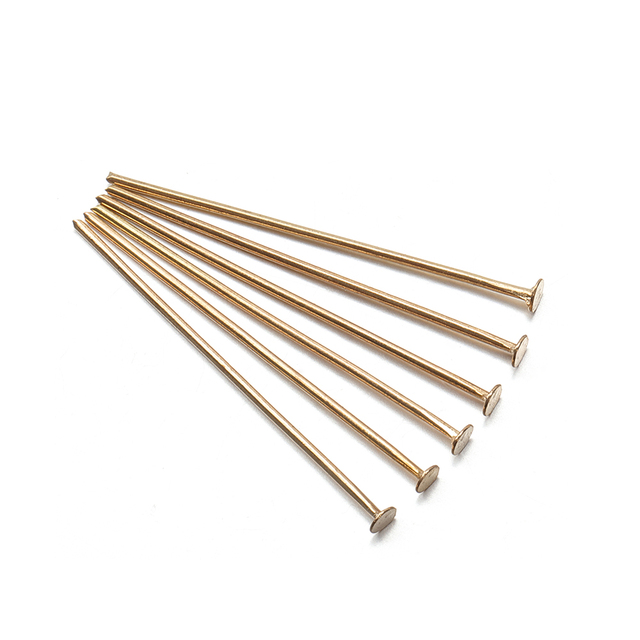 Flat Head Pins 18 20 25 30 35 40mm Eye Pins Rod Findings For Diy Jewelry Making Beading Connector Accessories Supplies