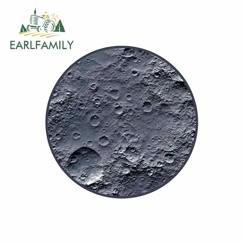 

EARLFAMILY 13cm x 13cm for Moon Surface Funny Car Stickers Vinyl Windshield RV VAN Car JDM Accessories Graphics Sign Cartoon