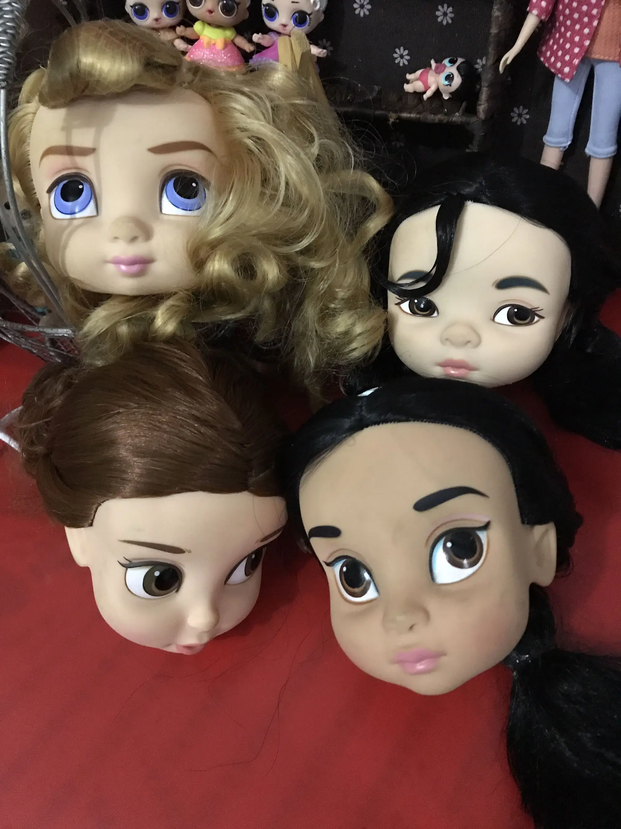 rapunzel hair doll head