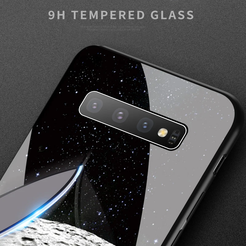 Роскошный брендовый противоударный чехол из закаленного стекла чехол для Galaxy S8 S9 Plus Note 8 9 S10 Note 10 Plus для женщин и мужчин
