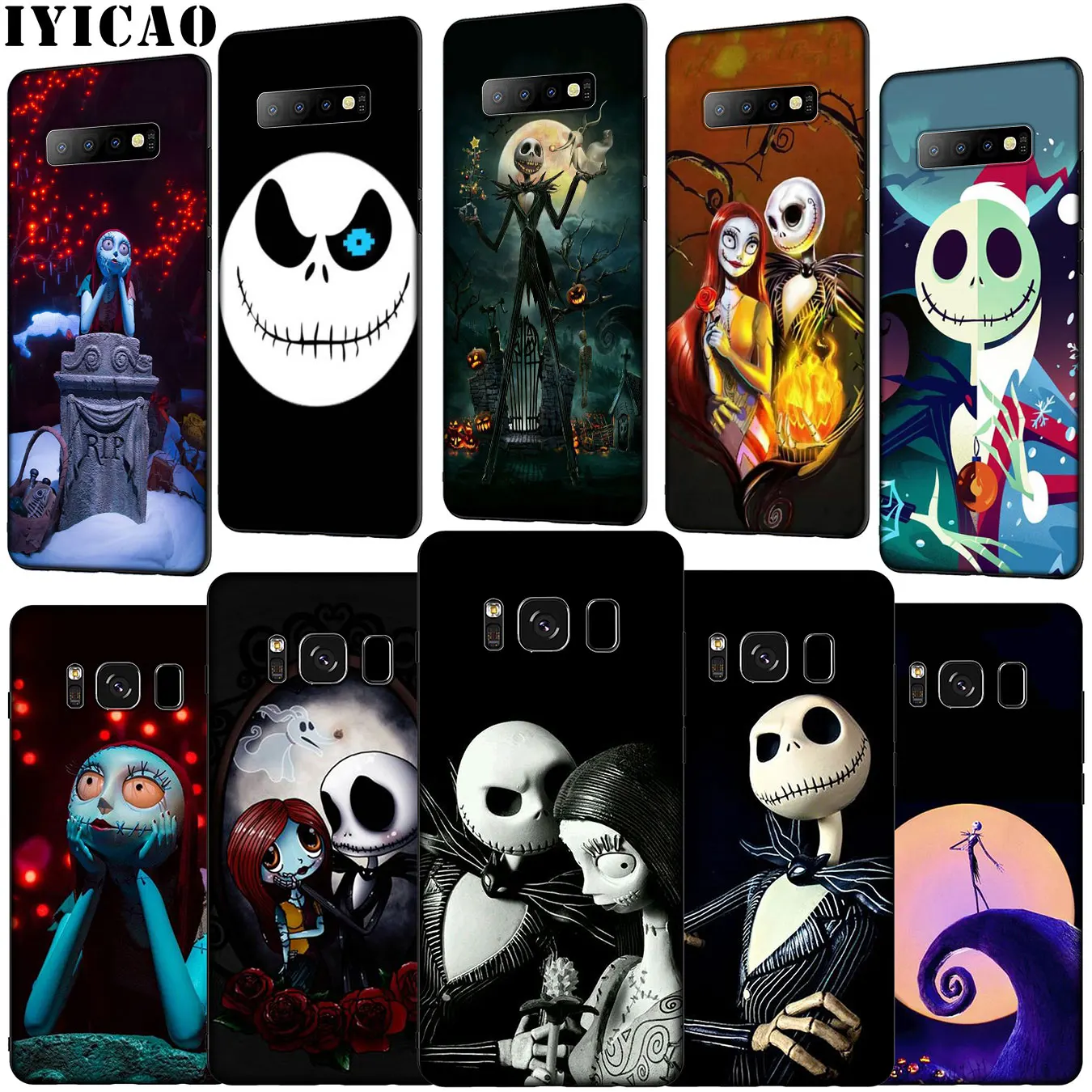 IYICAO Anime The Nightmare Before Christmas Soft Phone Case for Samsung Galaxy S20 Ultra S10 Lite S9 S8 Plus S6 S7 Edge S10e |