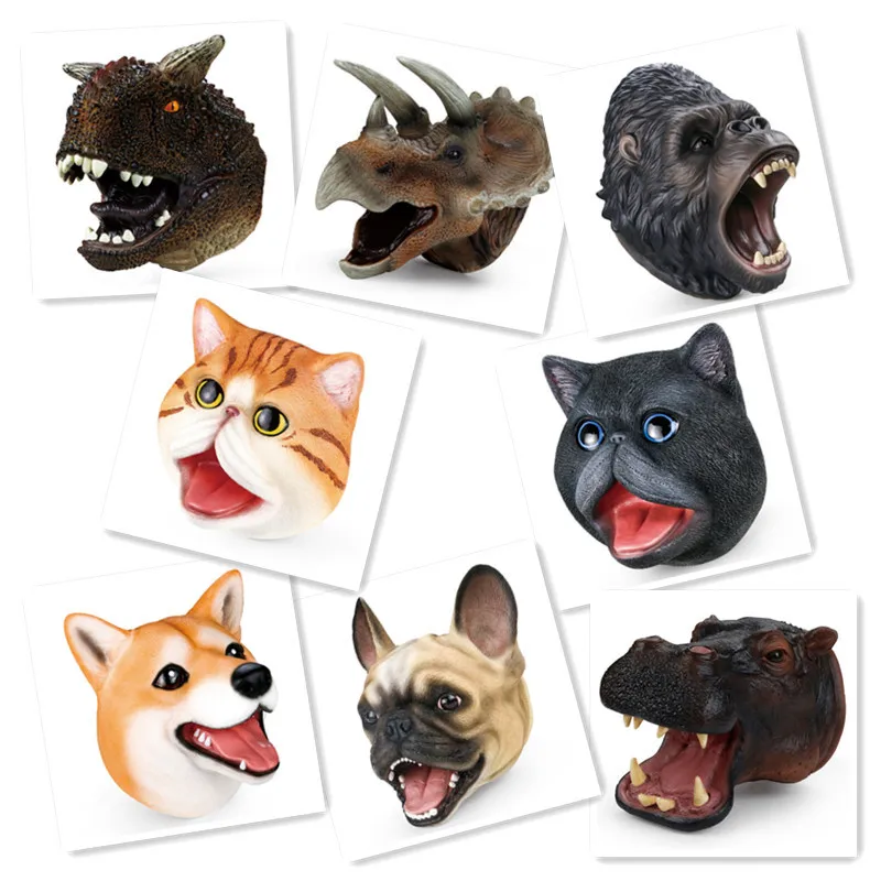

Model Vinyl Hand Puppet Head Toy Animal Model Dinosaur World Model CHILDREN'S Gloves Cross Border Hot Sales