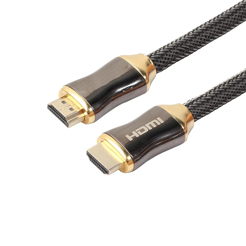 HDMI кабель высокоскоростной 18 Гбит/с Плетеный HDMI шнур HDMI 2,0 шнур Позолоченные HDMI разъемы 2 м