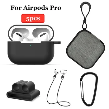 

5PCS Silicone Cases For Airpods Pro Luxury Protective Earphone Cover Case For Apple Air pods Pro Case Ultra Thin Shockproof Bags