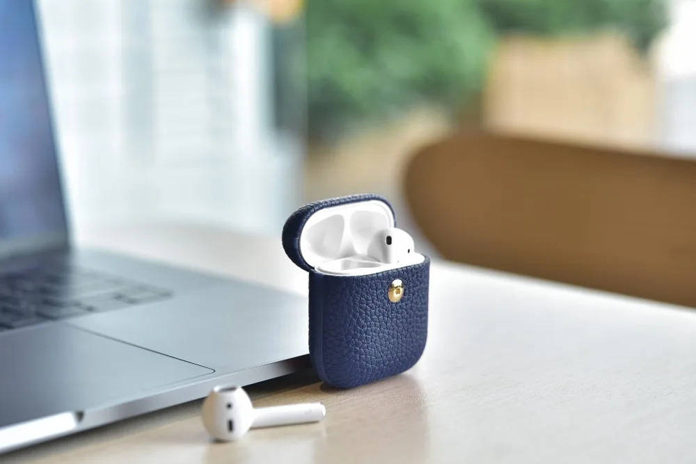 Чехол из натуральной кожи для AirPods 2 Bluetooth беспроводной чехол для наушников Роскошный чехол для Apple AirPods 1 2 защитный чехол